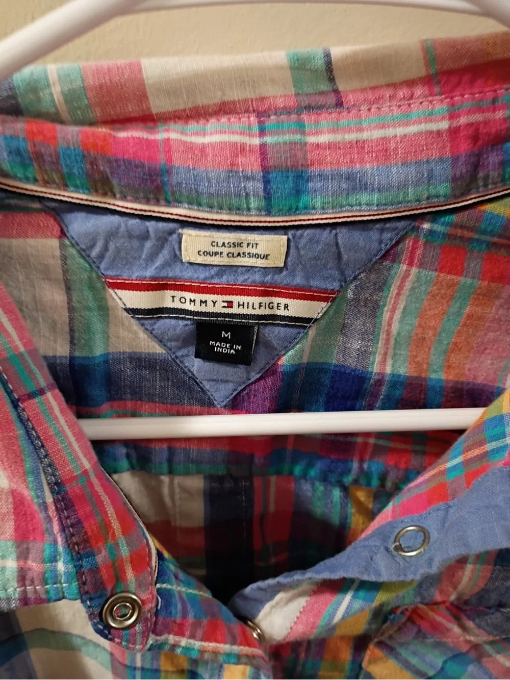 Tommy Hilfiger Multicolor Plaid Button-Down Shirt - Pink, Blue, Green, Yellow